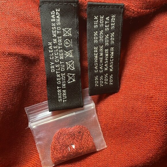 Ralph Lauren Black Label rust cashmere tank top sz L - Picture 3 of 3